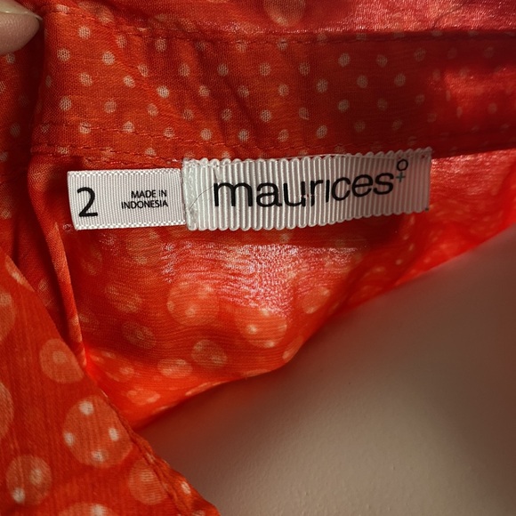 Maurice’s 2 Women’s Large Button Up Blouse. See through (so grab a cute cami). - Picture 2 of 3